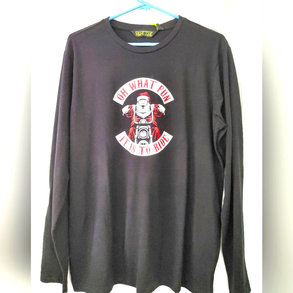 Marshalls Black Shirt with Santa Graphic